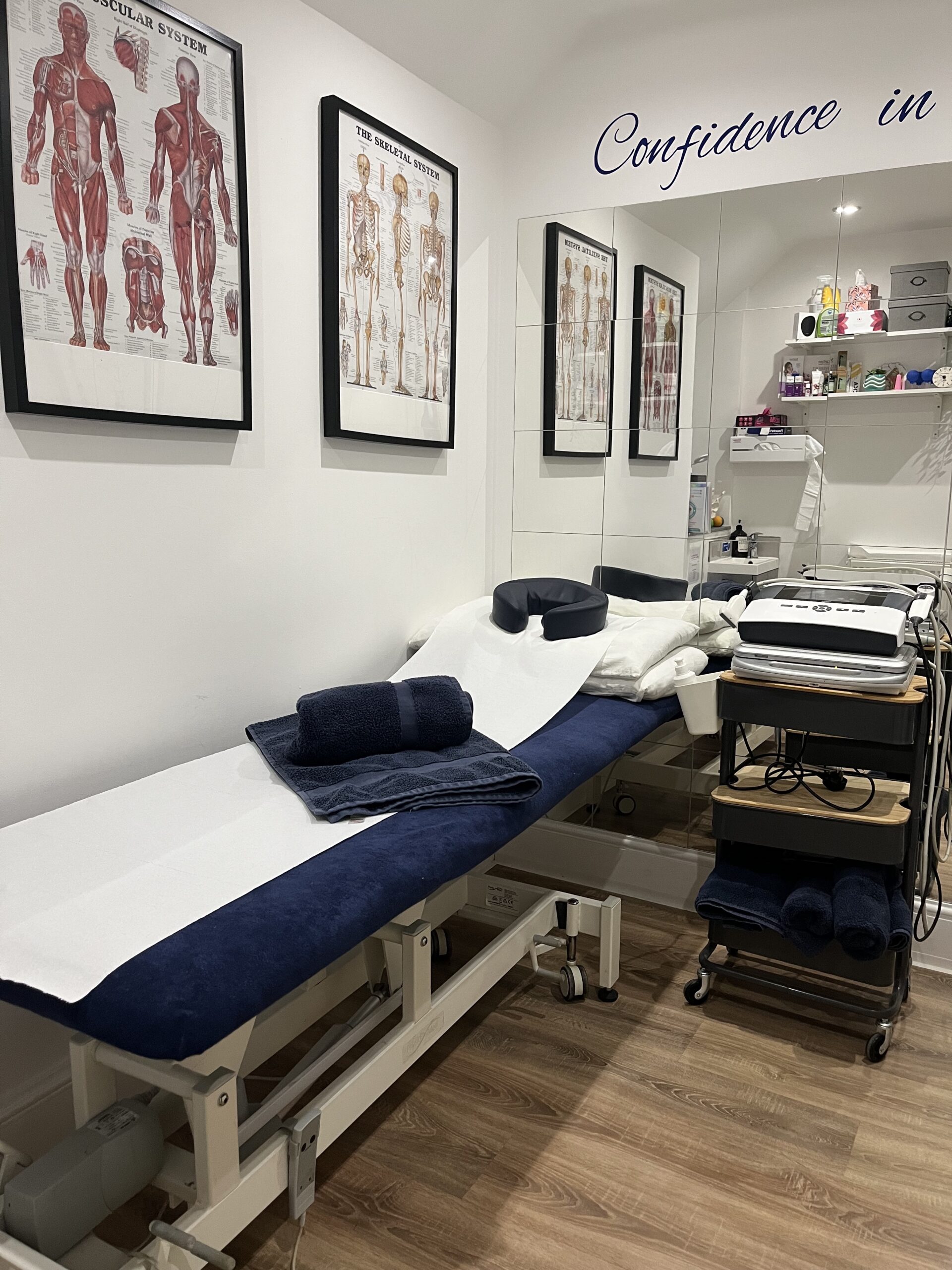 Inside the clinic room at Baslow Physiotherapy