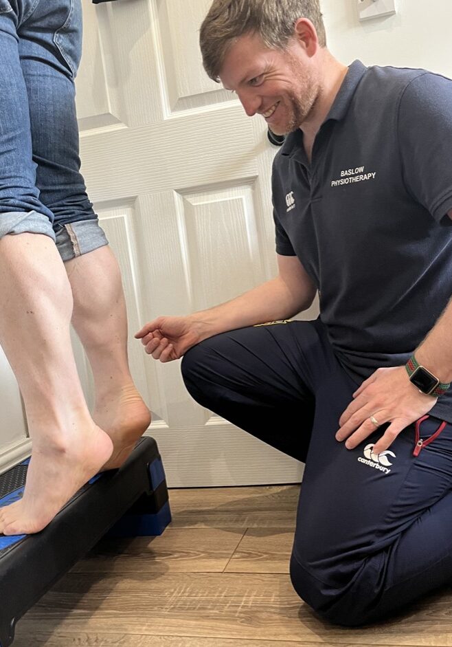 Guy Titman from Baslow Physiotherapy working with a patient, baslow physiotherapy services